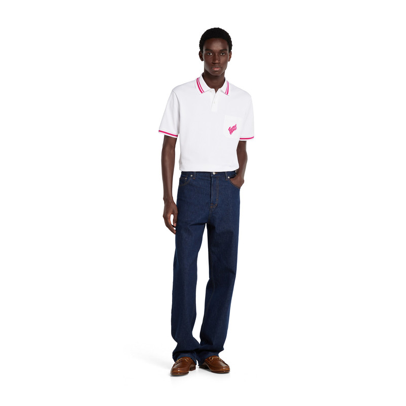 GUCCI Cotton polo T-shirt with embroidery outlook