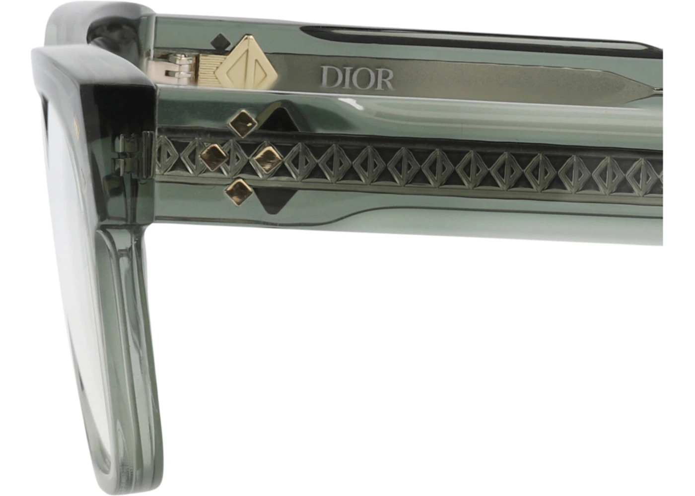 Dior Square-Frame Acetate Optical Frames Green Green Transparent (DM50079I-54-095) - 4