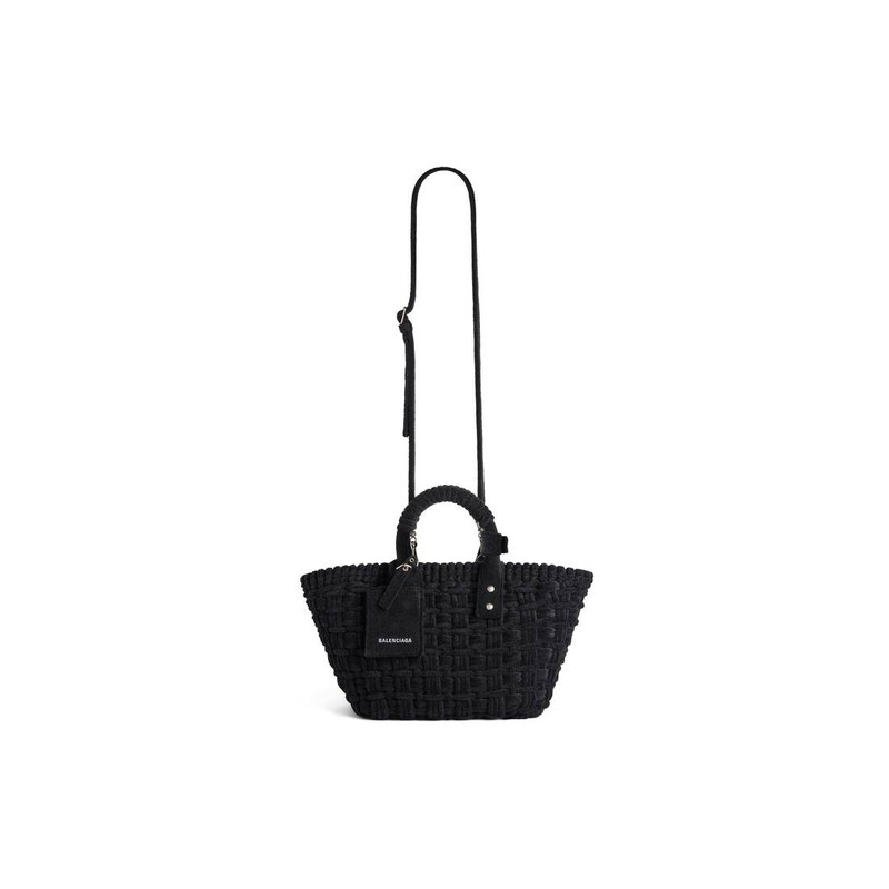 Women's Bistro Xs Basket With Strap In Sponge Fabric in Black 5