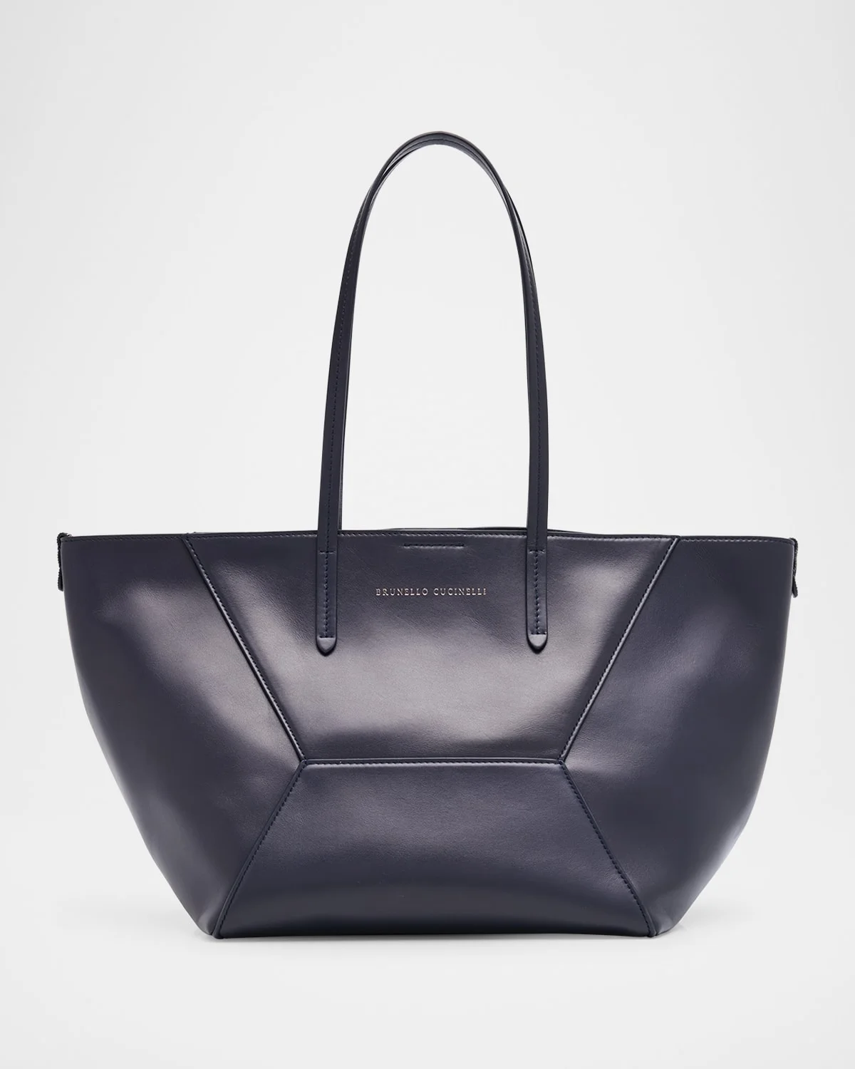 Duo Small Leather Shopper Tote Bag - 1