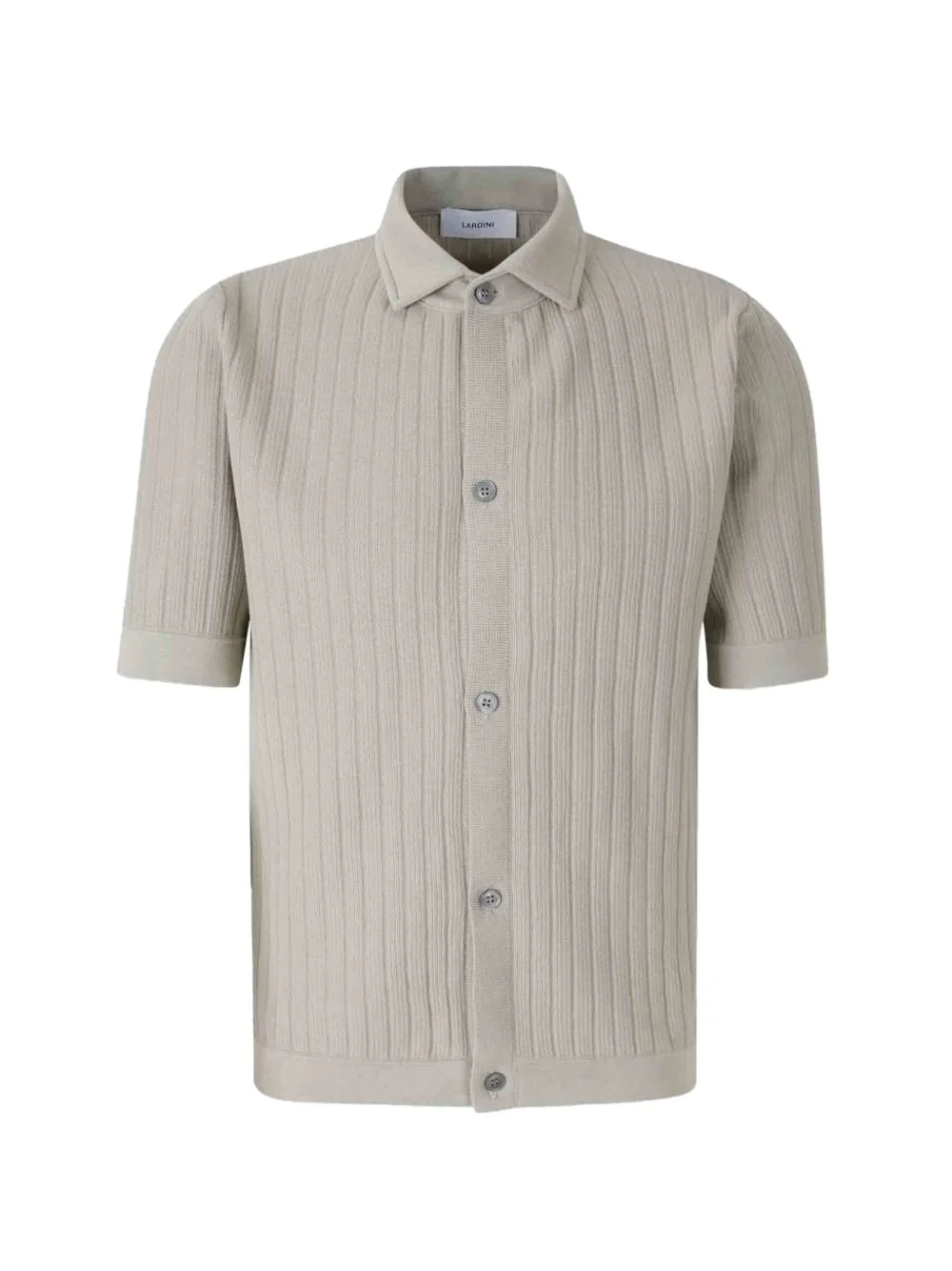 buttoned ribbed shirt - 1