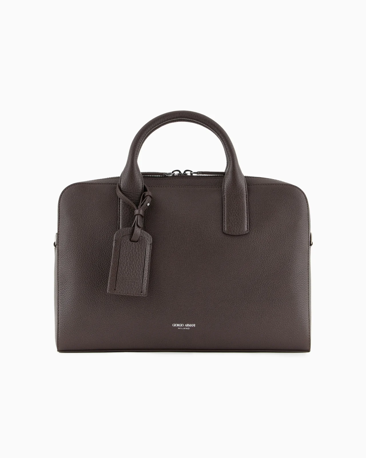PEBBLED LEATHER BRIEFCASE - 1
