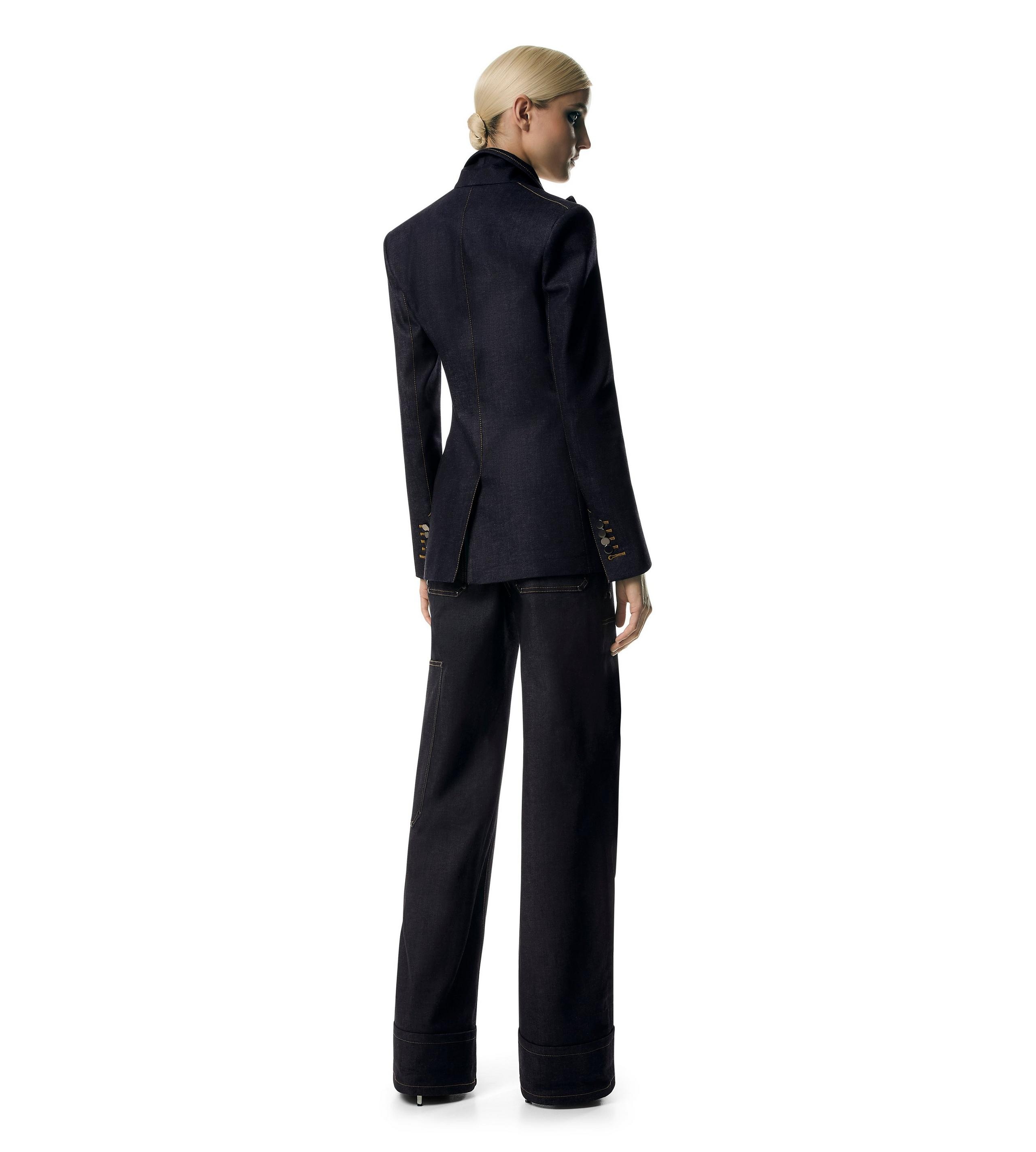 LIGHTWEIGHT DENIM WIDE LEG PANTS - 4