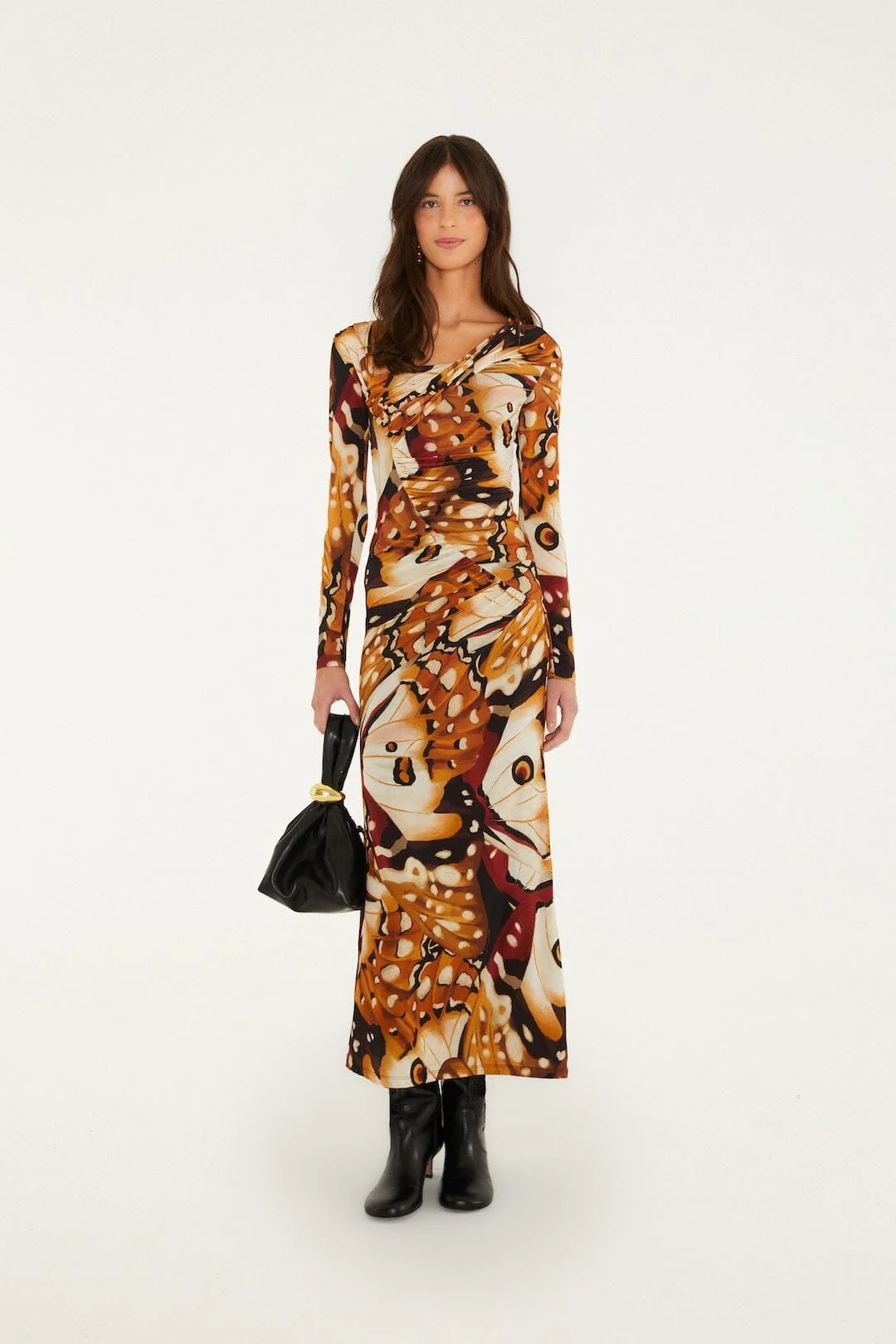 Borbofly Long Sleeve Maxi Dress - 1