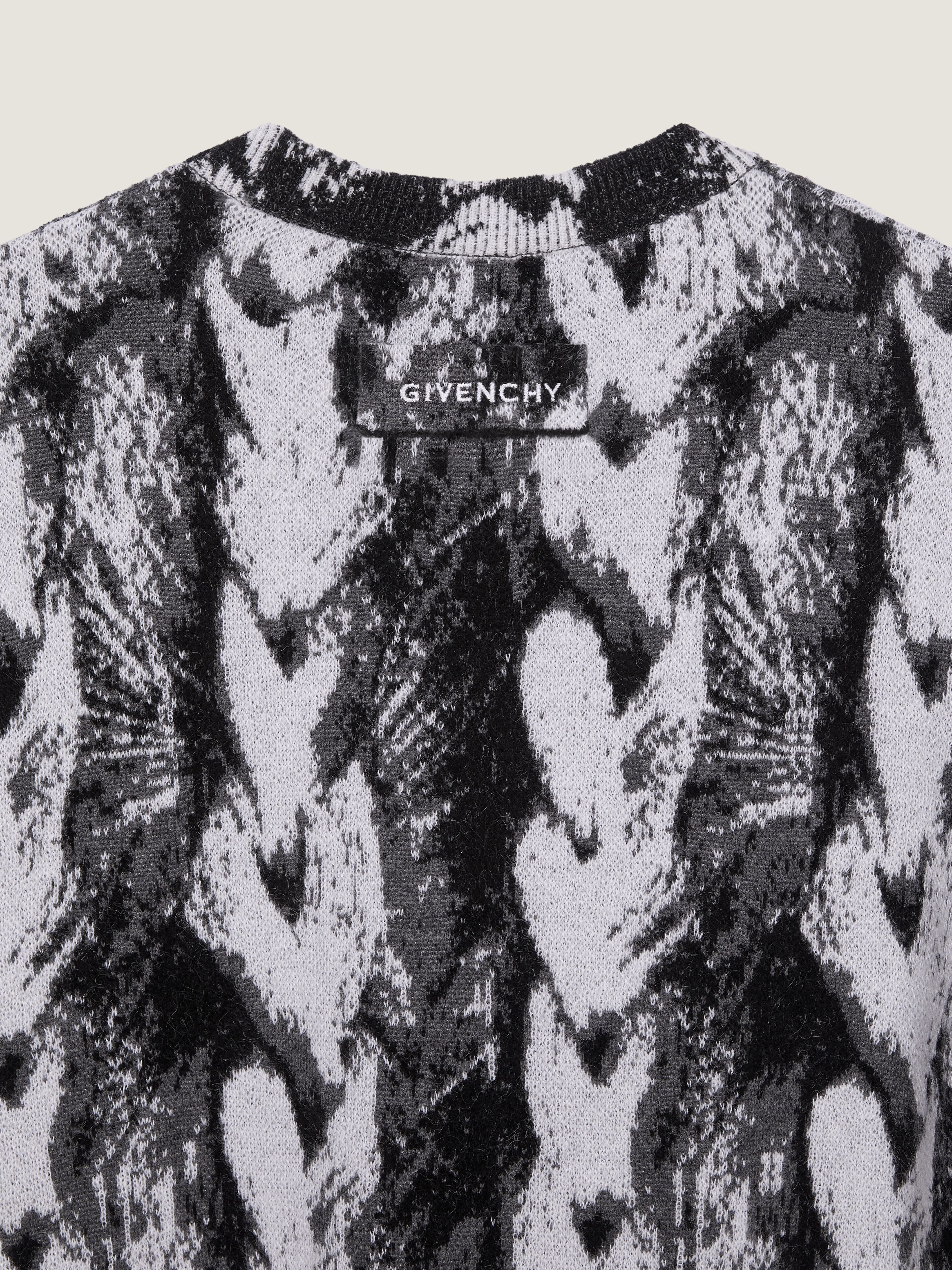 SWEATER IN MIX WOOL KNIT WITH HAIR JACQUARD - 4