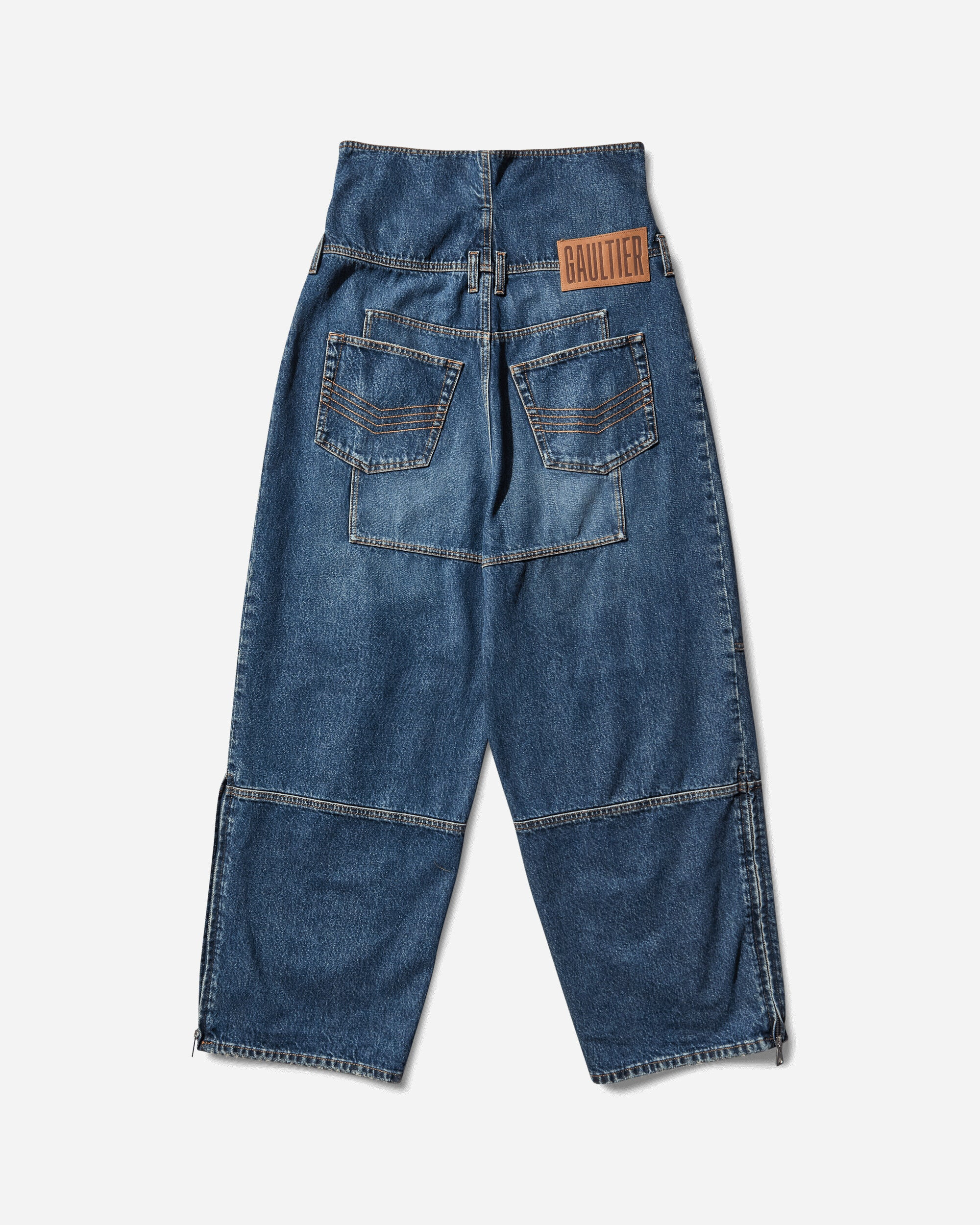 Women's Strap Jeans Blue - 3