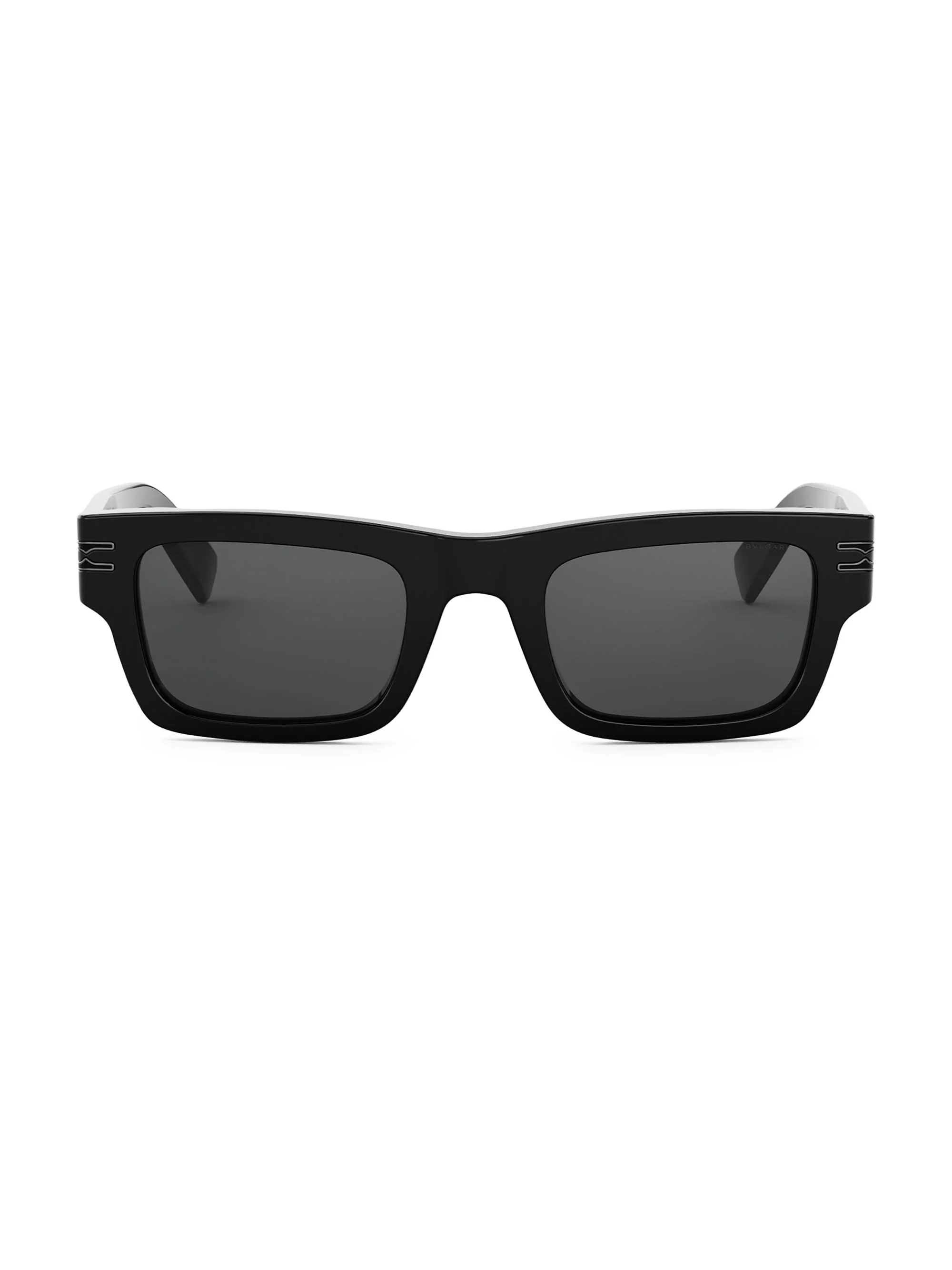 Men's B. zero1 50MM Rectangular Sunglasses - Black - 1