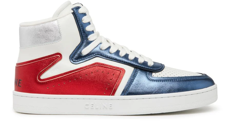 CT-01 "Z" Trainer high top sneaker in laminated calfskin & calfskin - 1