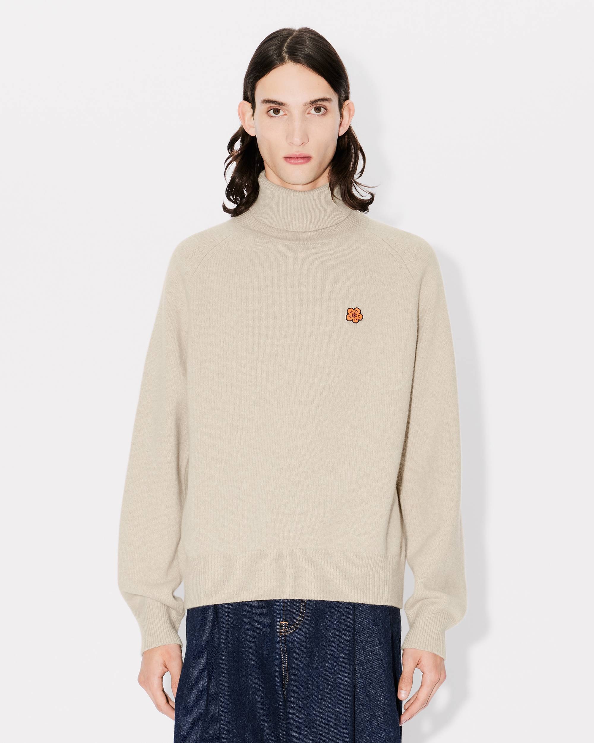 'Boke Flower' embroidered turtleneck jumper in wool - 3