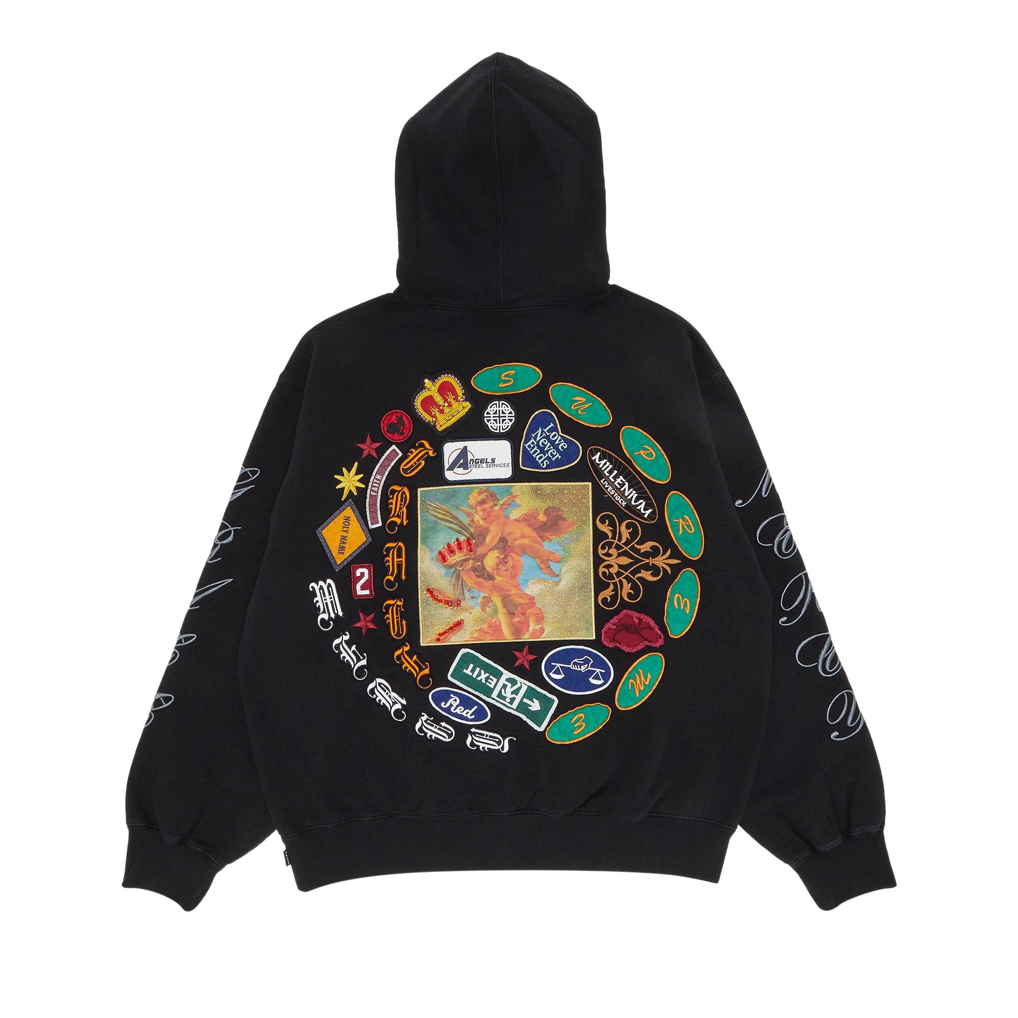 Supreme Patches Spiral Hooded Sweatshirt 'Black' - 2