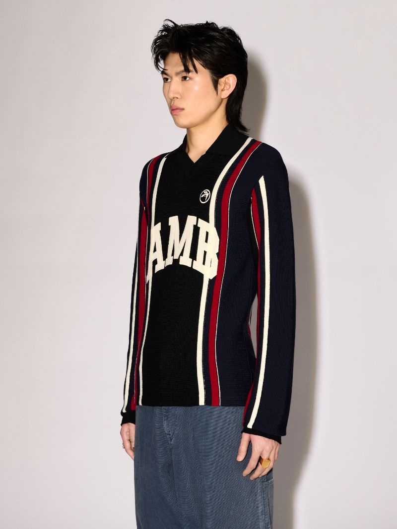 LONG SLEEVE EMBROIDERED POLO - 5