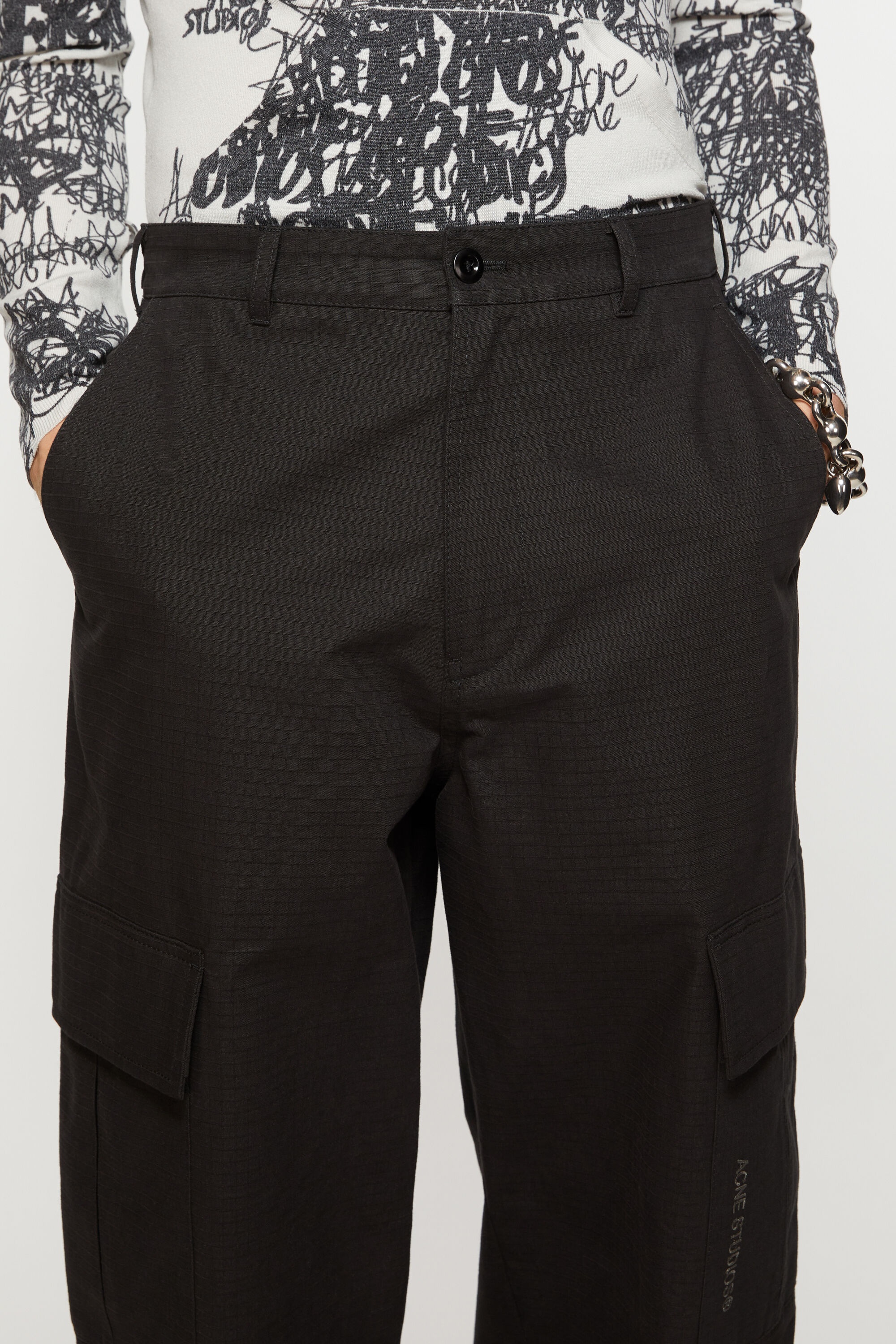 Cargo ripstop trousers - Black - 5