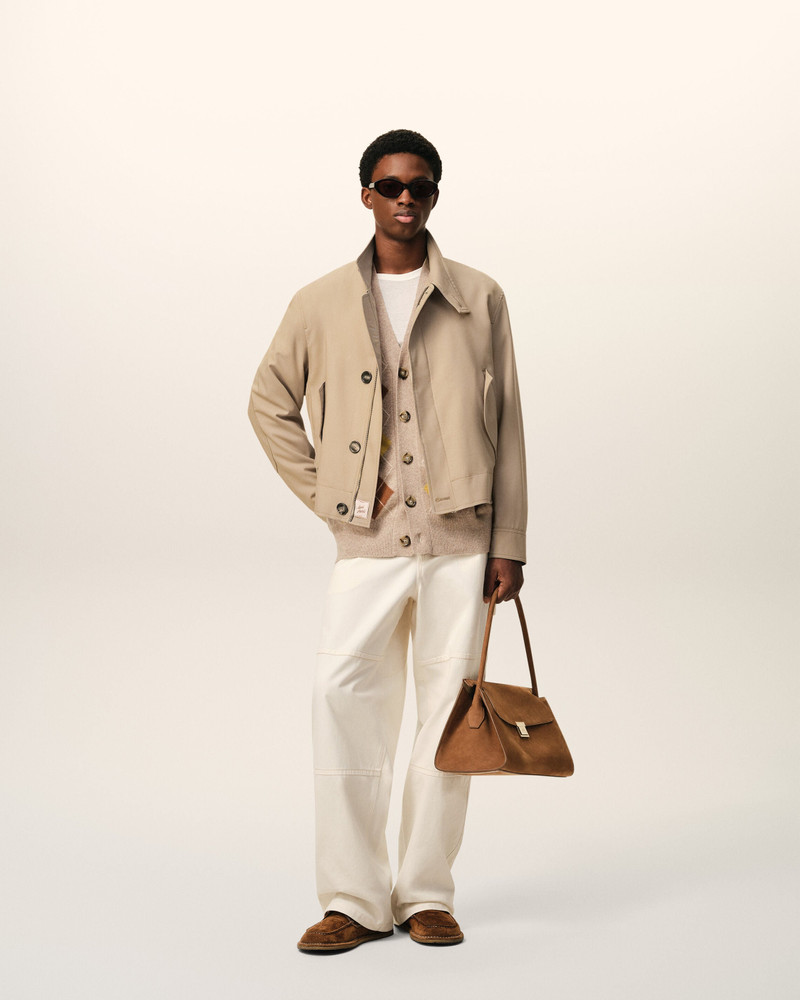 AMI Paris BEIGE NEW WOOL HARRINGTON JACKET outlook