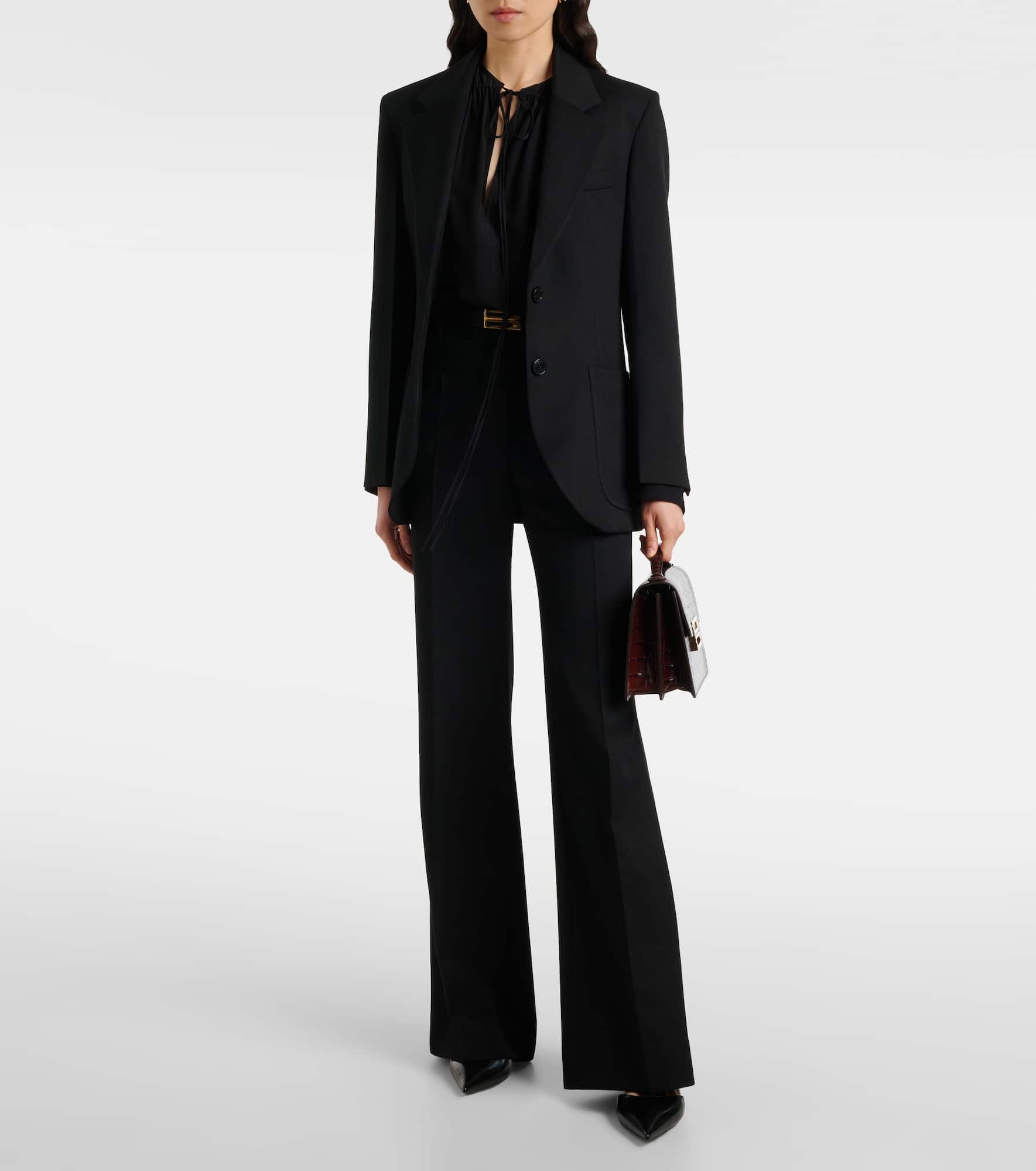Silk tie-neck blouse - 2