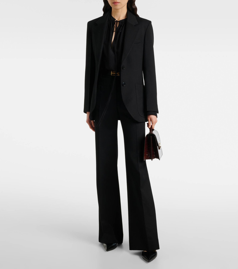 Victoria Beckham Silk tie-neck blouse outlook