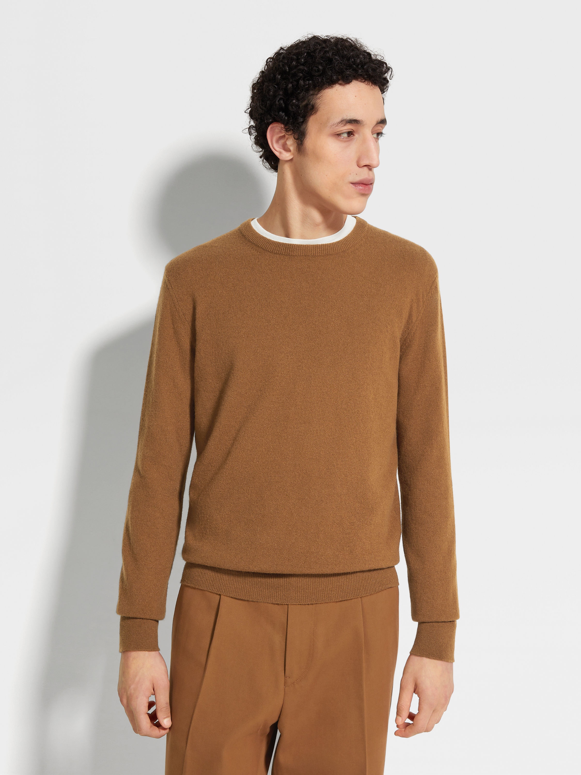 DARK FOLIAGE MÉLANGE OASI CASHMERE CREWNECK - 4