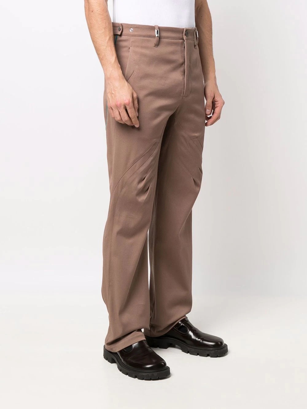 straight-leg chino trousers - 3