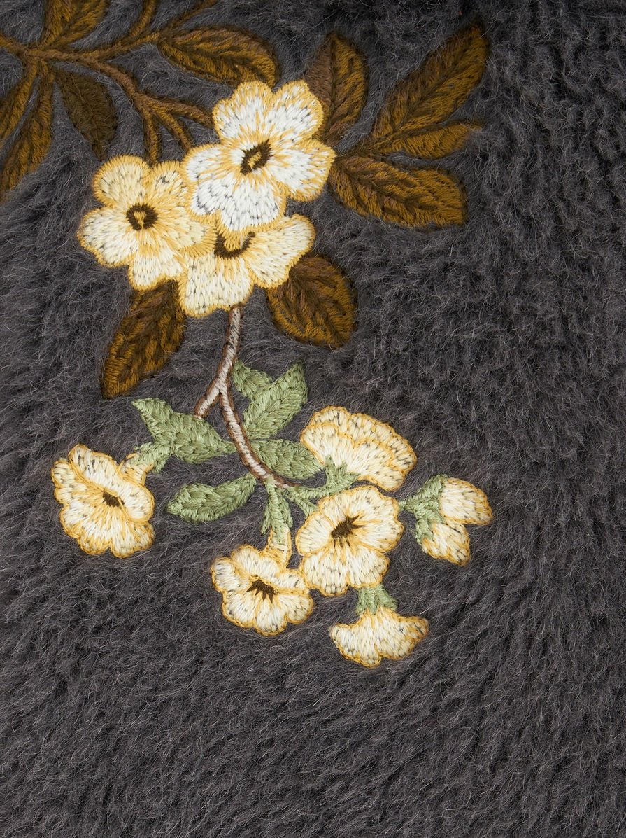 EMBROIDERED ECOFUR JACKET - 6