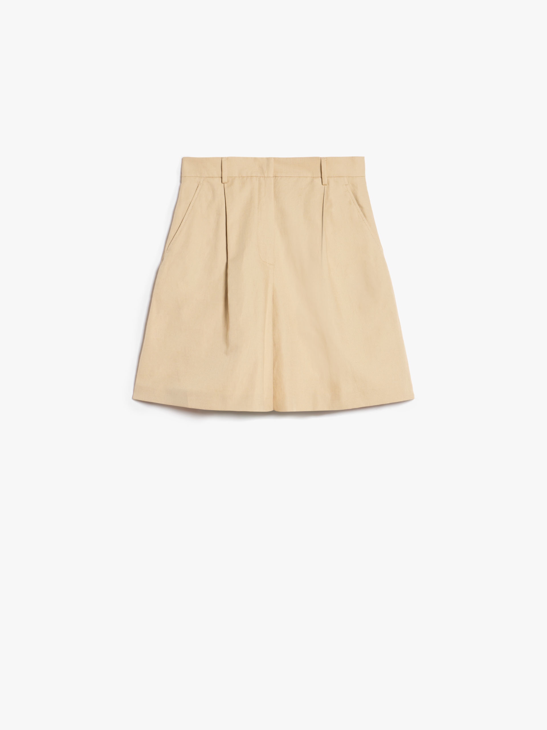 ECUBA Cotton and linen canvas Bermuda shorts - 1