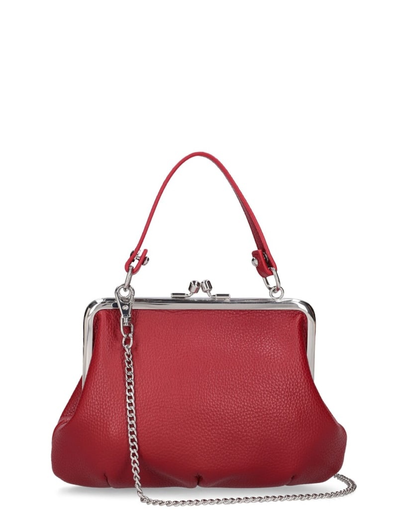 Granny Frame faux grained leather bag - 6