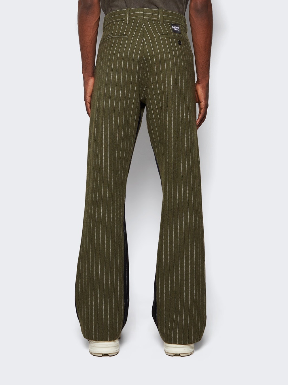 Pinstripe Carpenter Pant Olive - 5