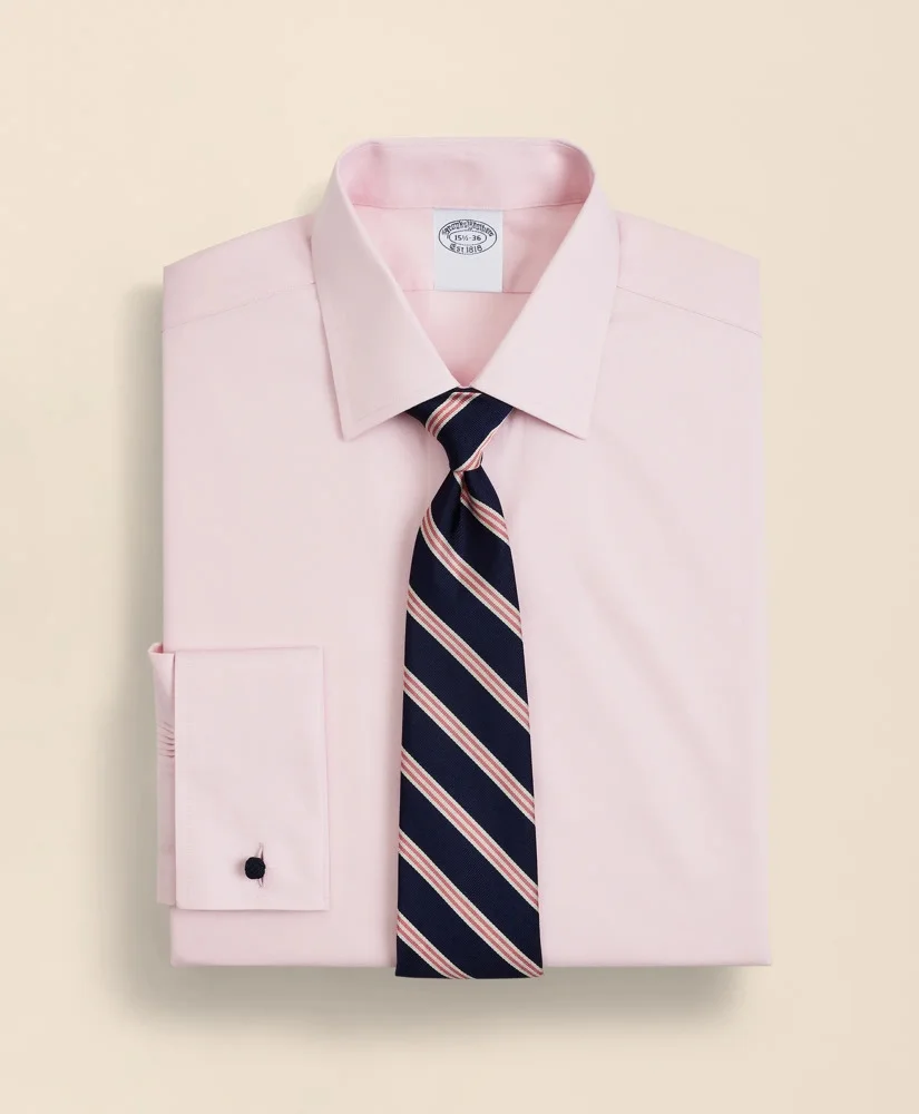 Stretch Supima® Cotton Non-Iron Pinpoint Oxford Ainsley Collar Dress Shirt - 1
