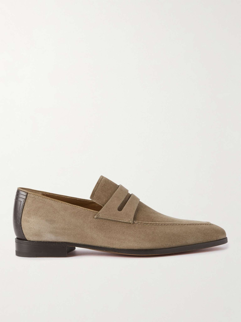 Suede Penny Loafers - 1