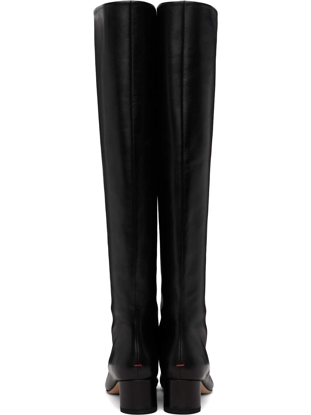 Black Willa Leather Over-Knee Boots - 2