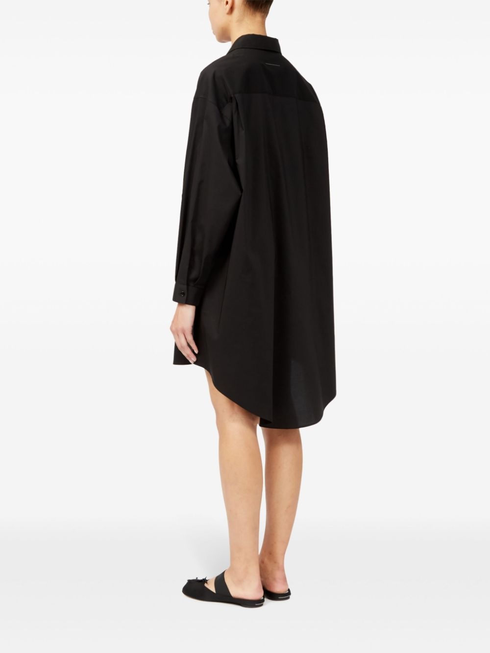 signature numbers motif shirt dress - 6
