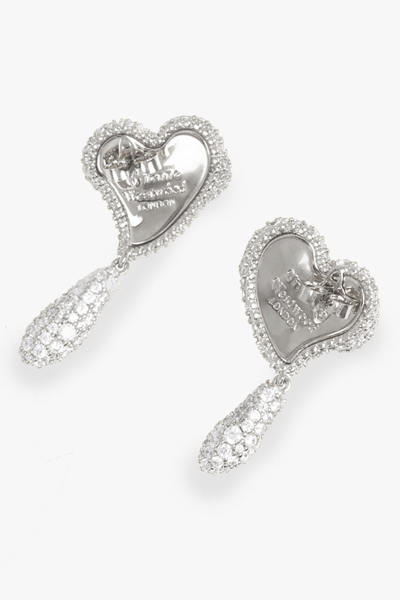 Vivienne Westwood MIMOSA PAVE FEMININE ENERGY DROP EARRINGS | SILVER outlook