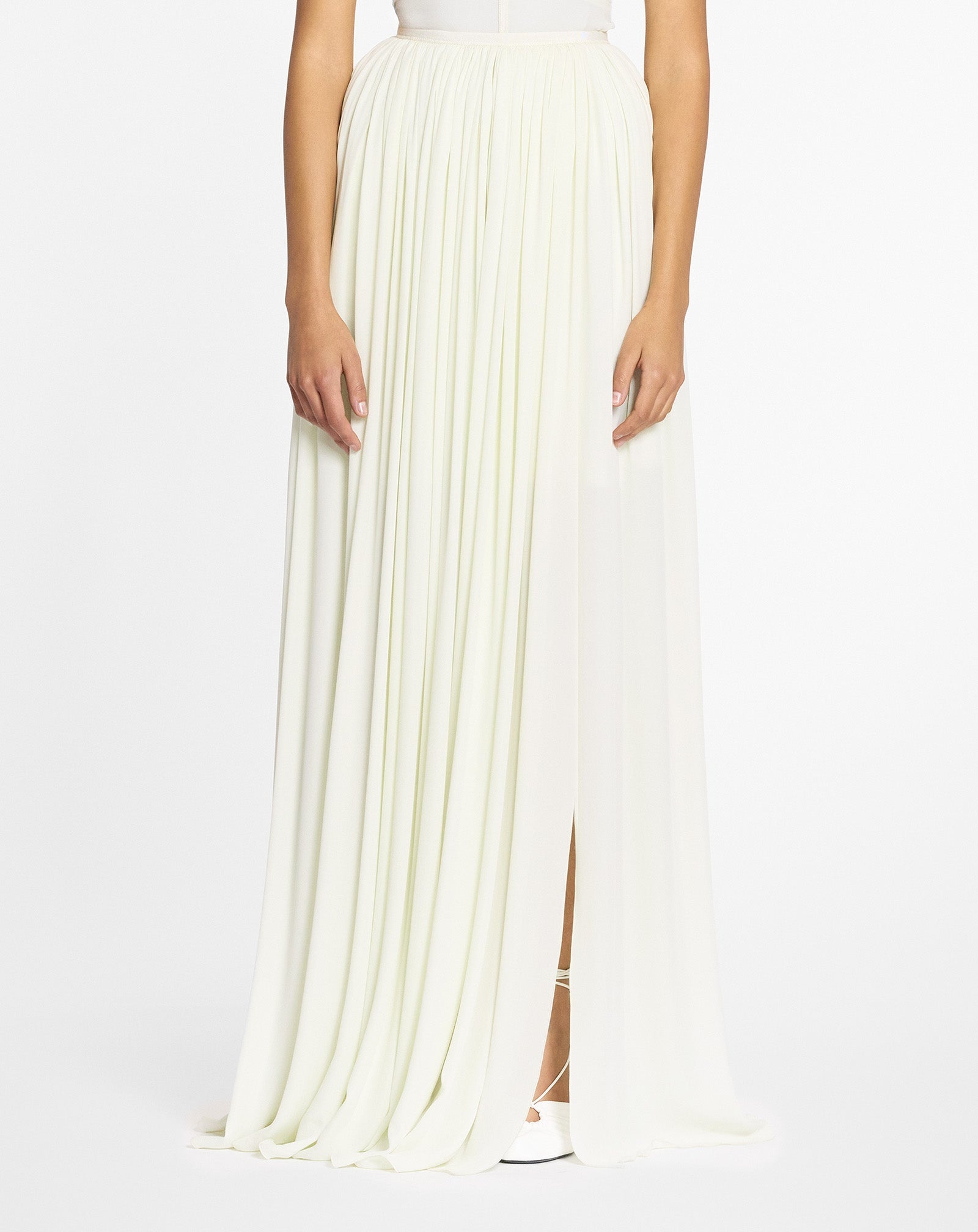 MAXI SKIRT IN SILK GEORGETTE - 3