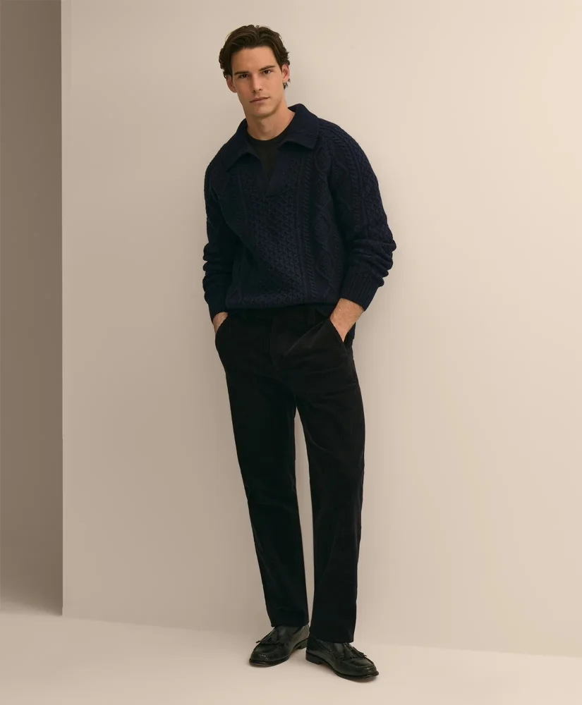 Regular Fit Wide-Wale Corduroy Pants - 1