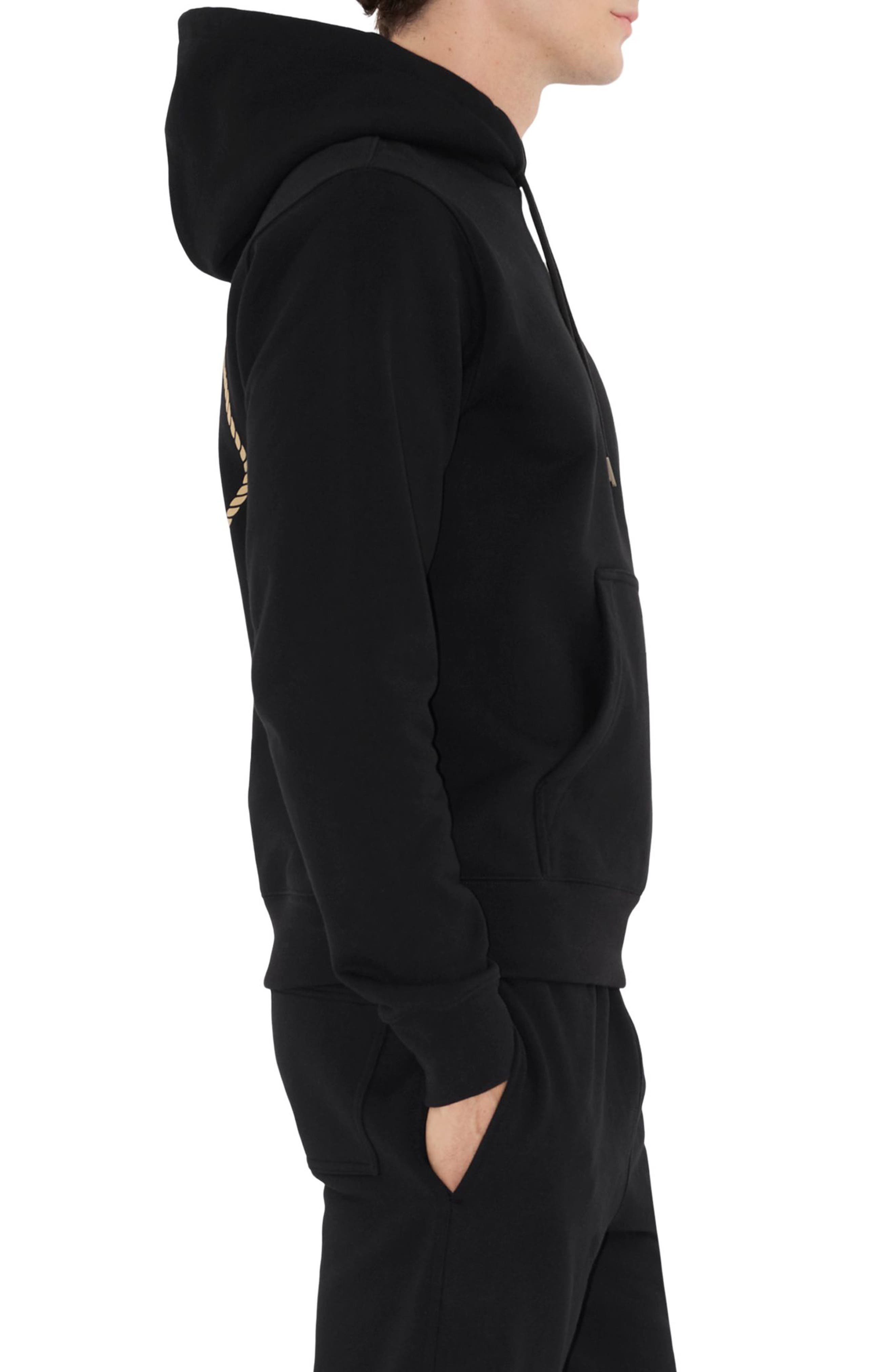 burberry Equestrian Knight Design Stamp French Terry Hoodie in Black at Nordstrom - 3