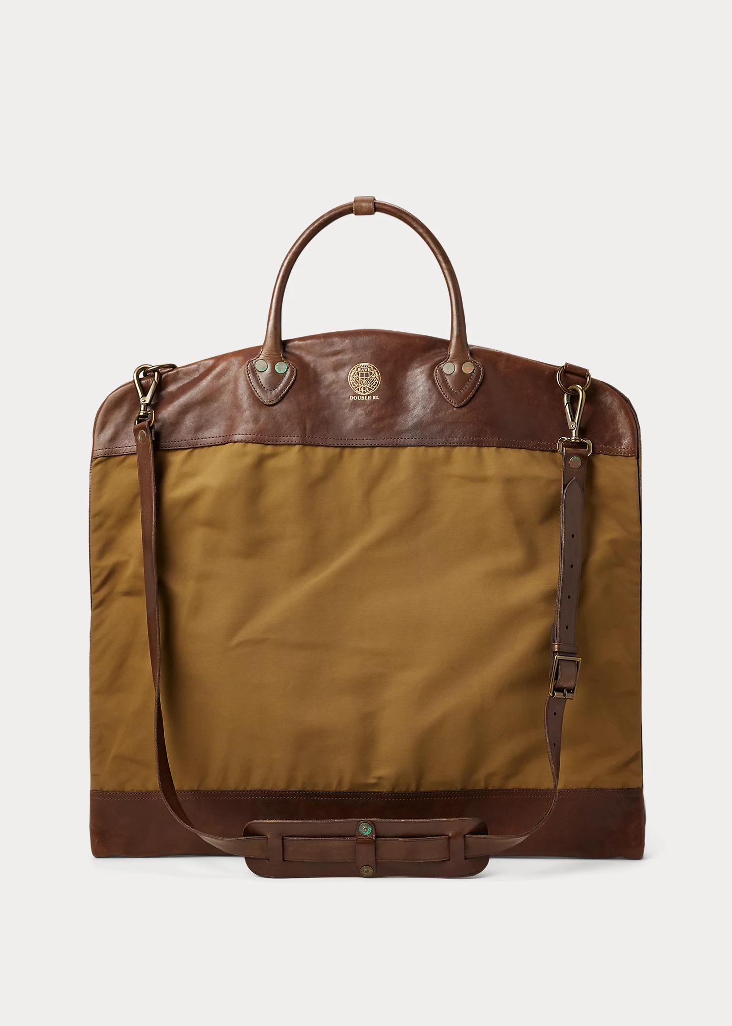 Leather-Trim Oilcloth Garment Bag - 3