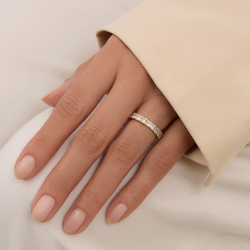 STONE AND STRAND LAB-Created Princess Eternity Band outlook