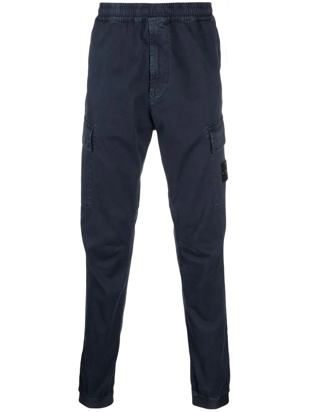 logo-patch cargo trousers - 1