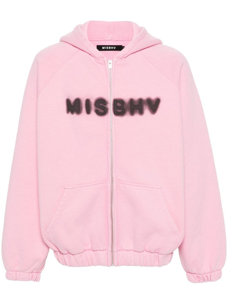 logo-print cotton hoodie 1