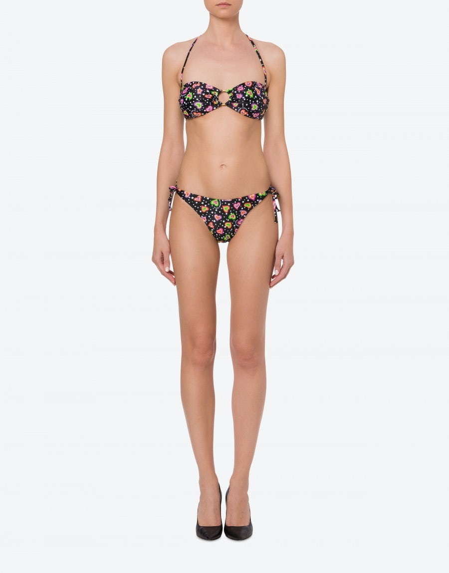 POLKA DOTS & HEARTS BIKINI TOP - 2