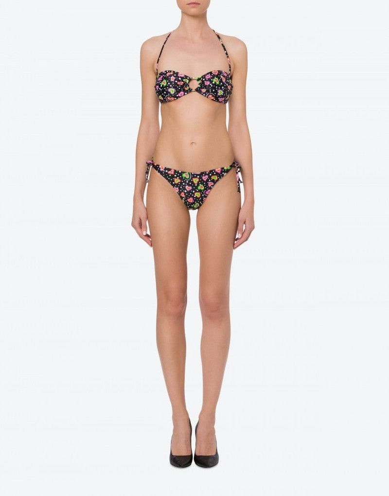 Moschino POLKA DOTS & HEARTS BIKINI TOP outlook