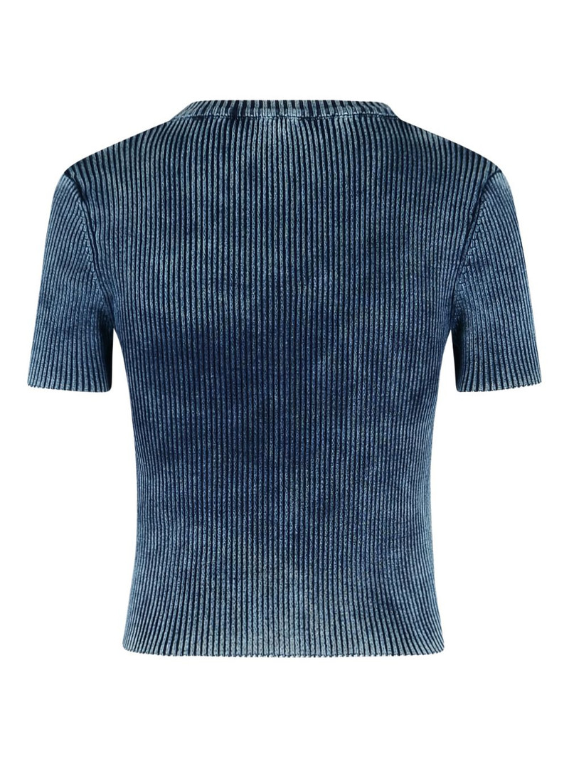 Diesel ribbed oval-logo T-Shirt outlook