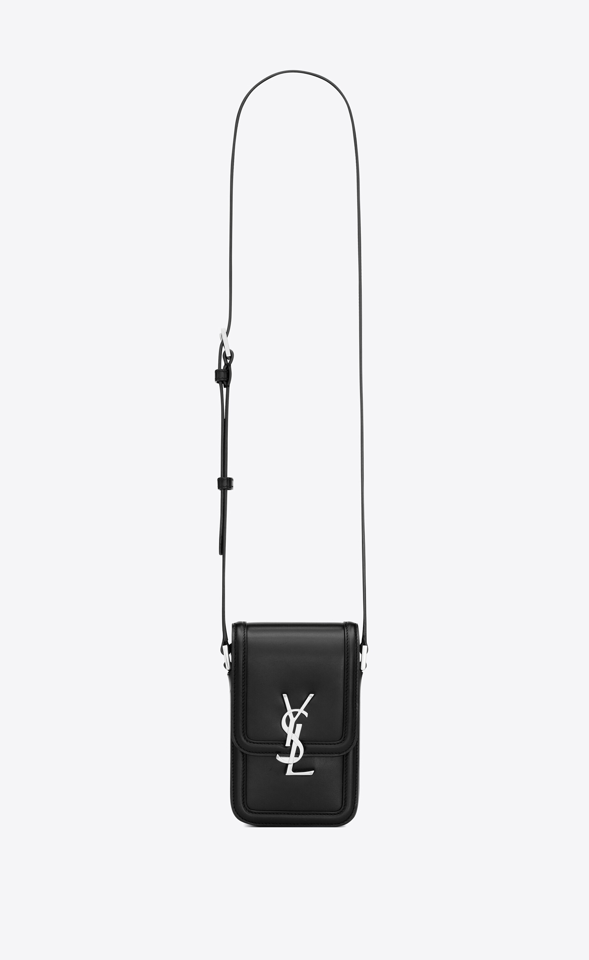 SAINT LAURENT Solferino Mini Logo-Embellished Leather Messenger Bag for Men