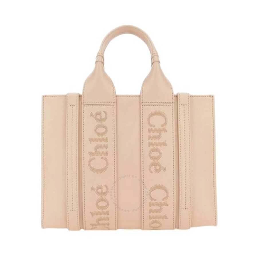 Chloe Ladies Cement Pink Small Woody Tote Bag - 1