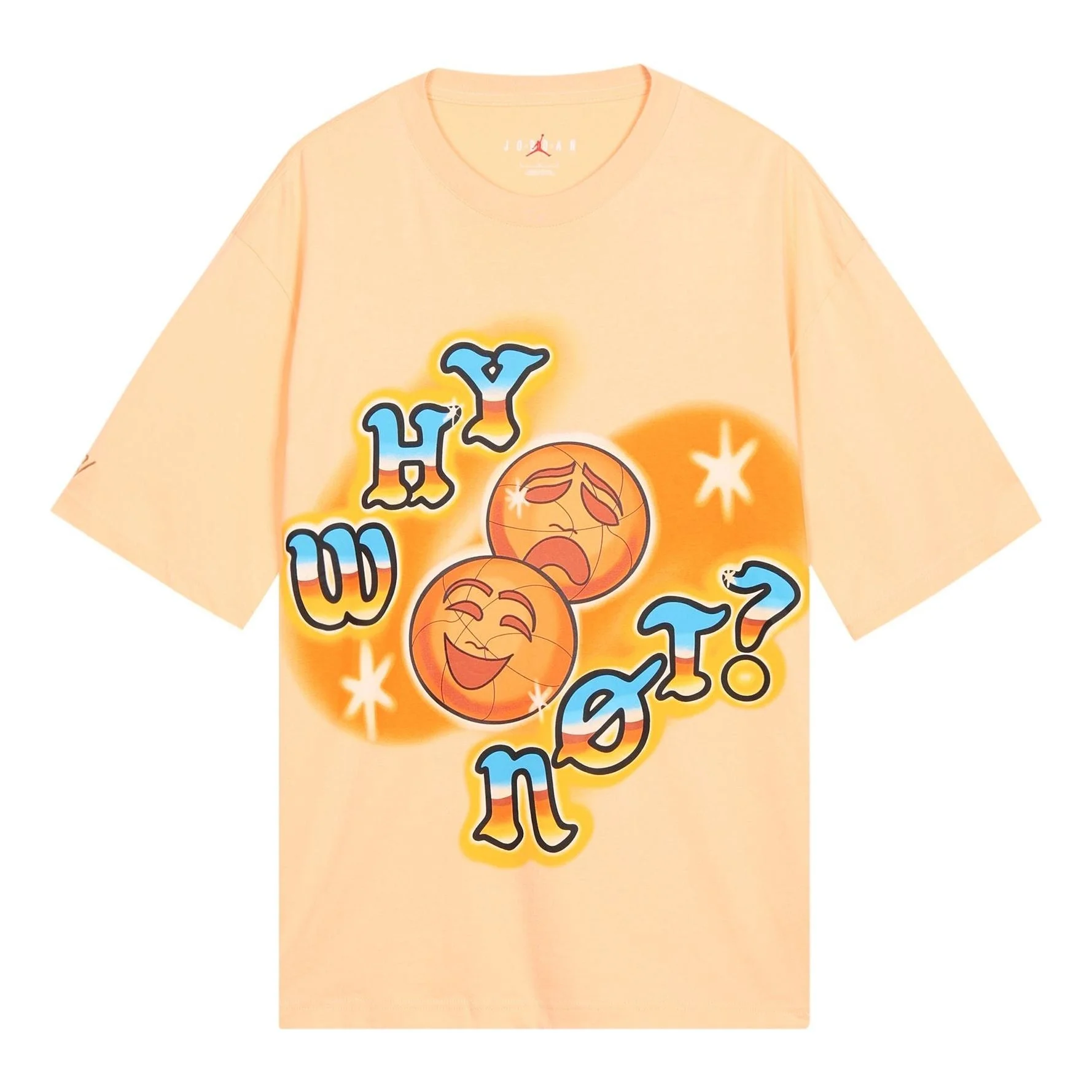 Air Jordan 'why Not' Round Neck Cotton Printing Short Sleeve Orange DO2506-734 - 1