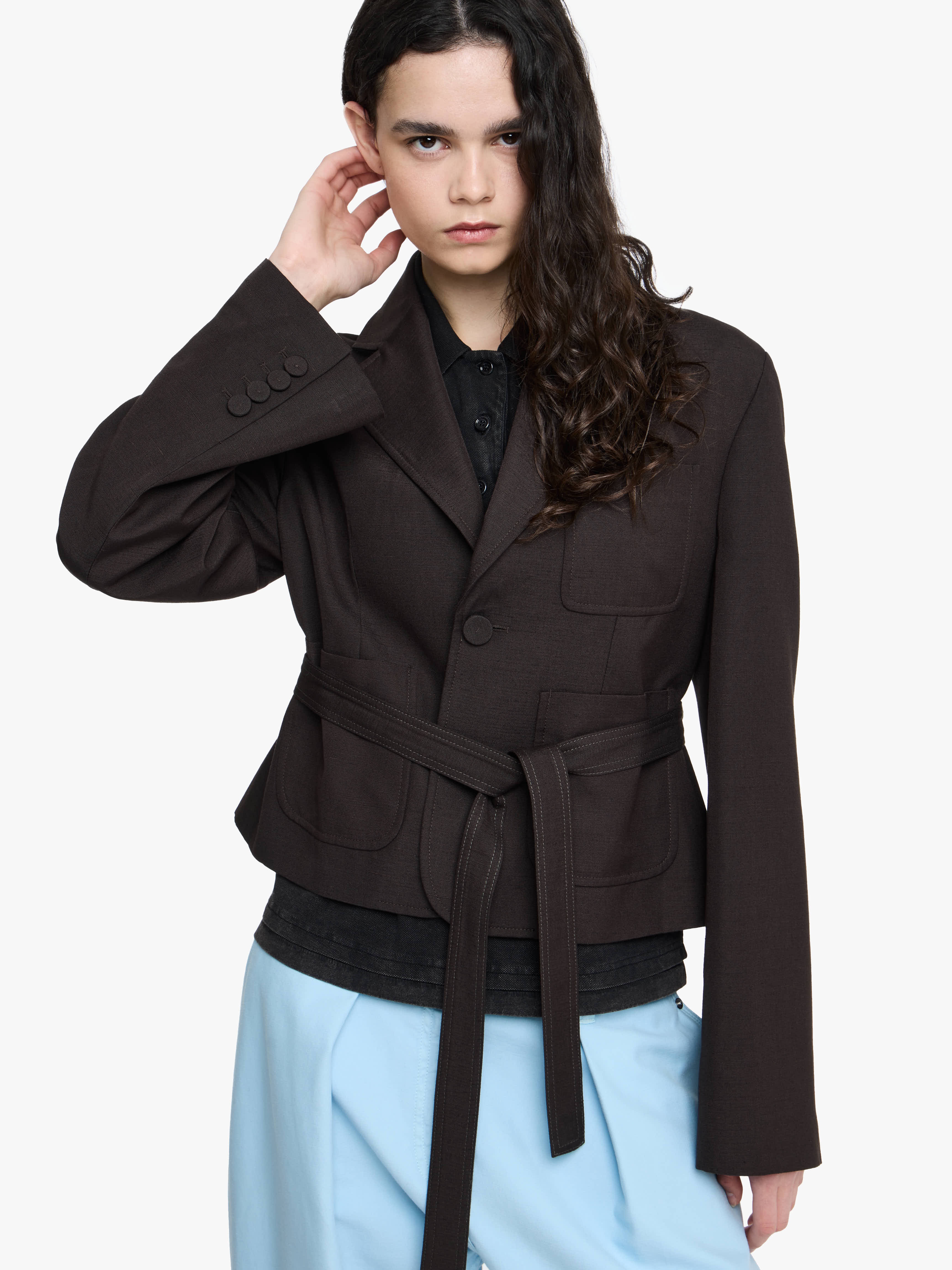 CROPPED TAILORED JACKET - 4