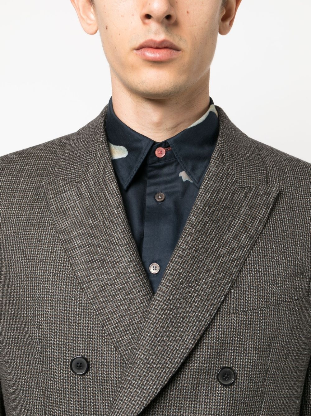 double-breasted wool blazer - 5
