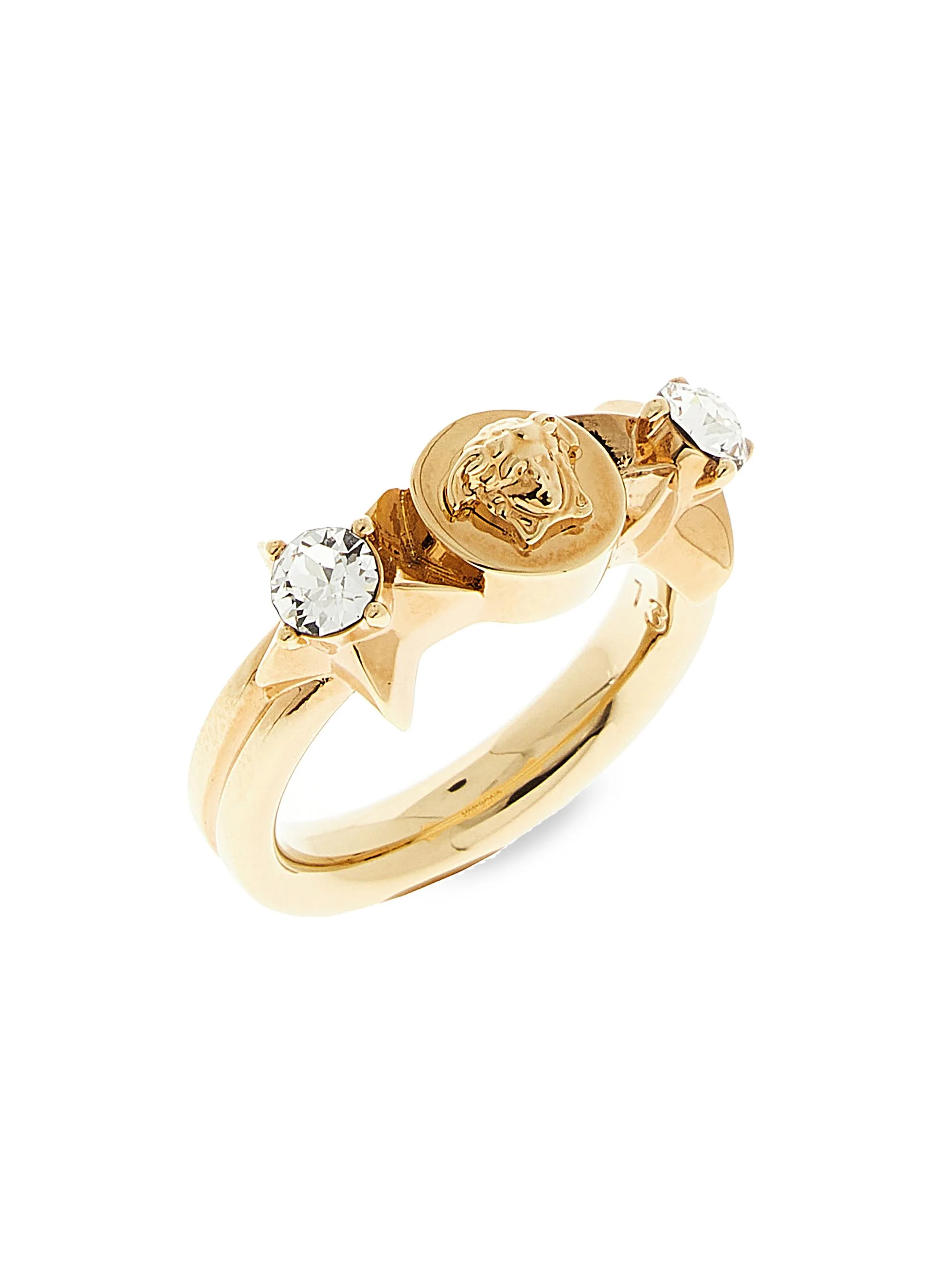 Women's Medusa Star Goldtone & Glass Ring - Versace Gold - 1