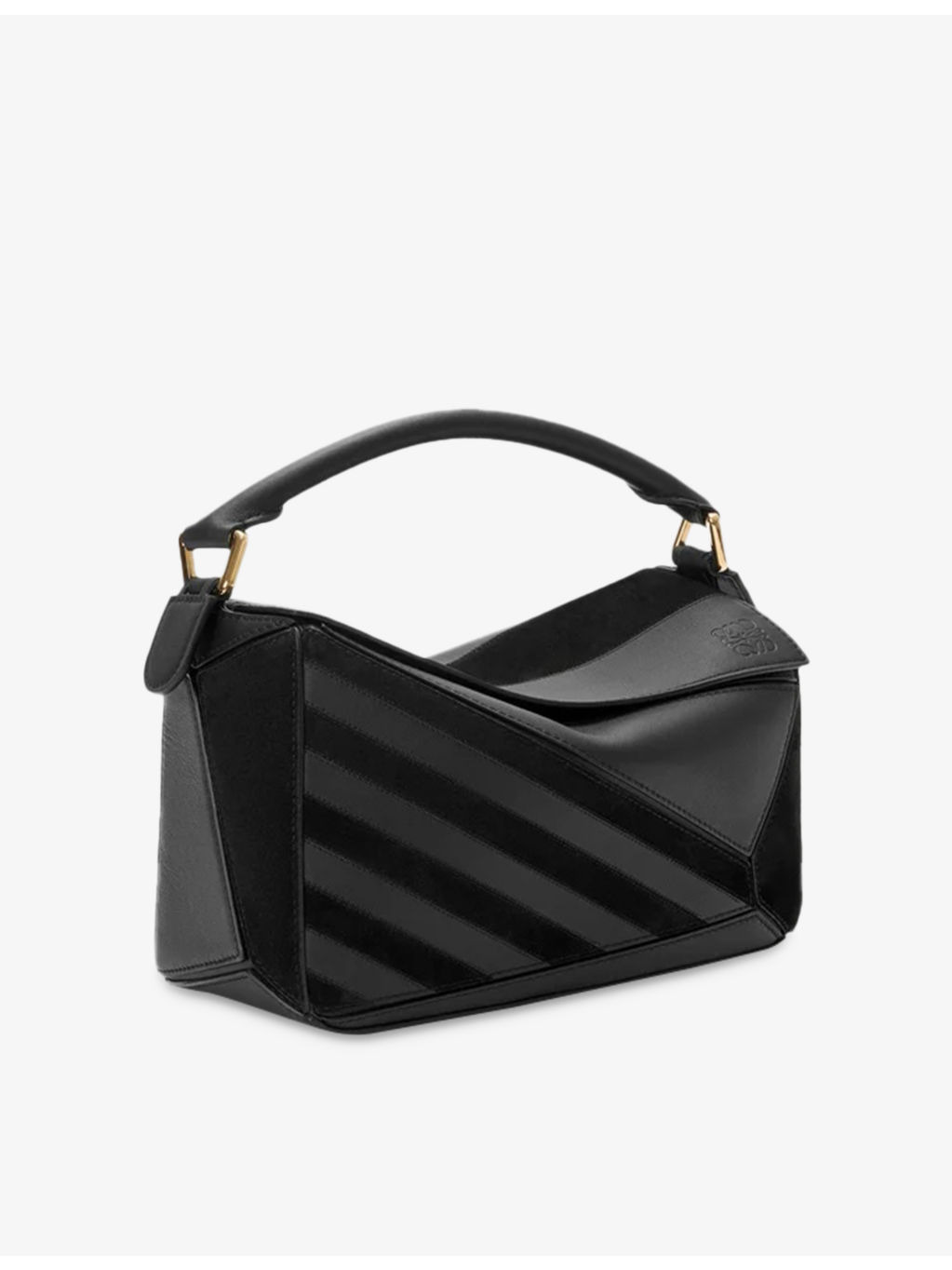 Puzzle Stripes Small Leather Top-Handle Bag - 8