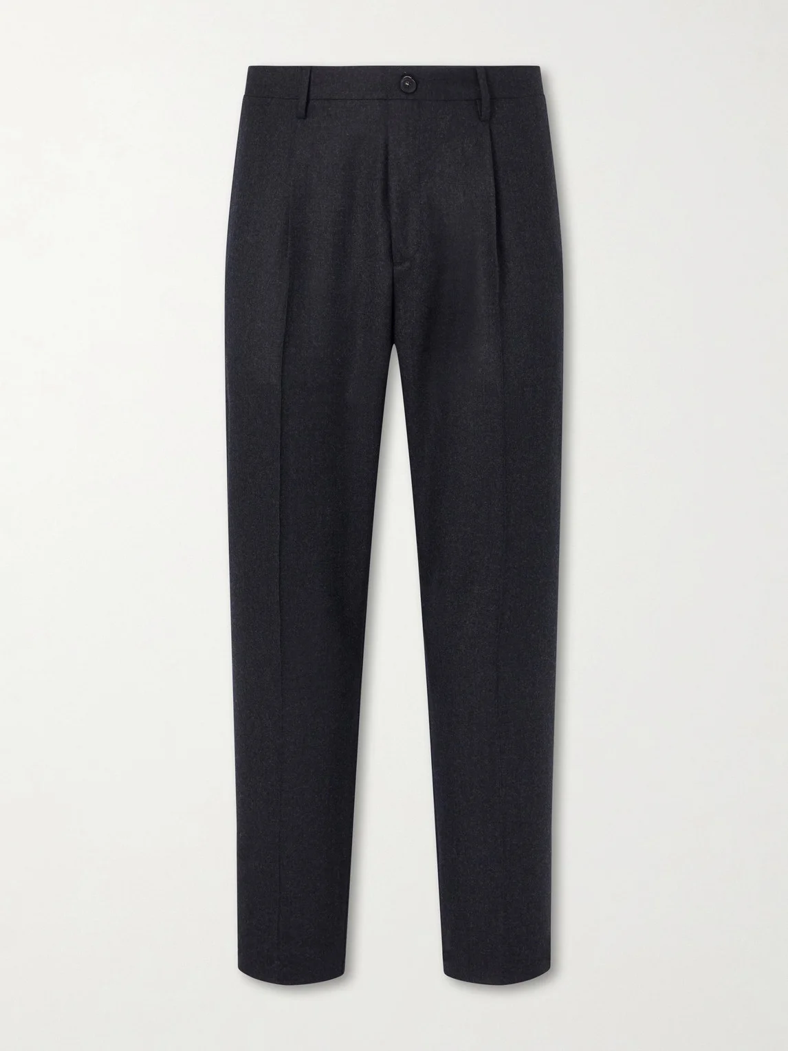 Straight-Leg Wool Trousers - 1