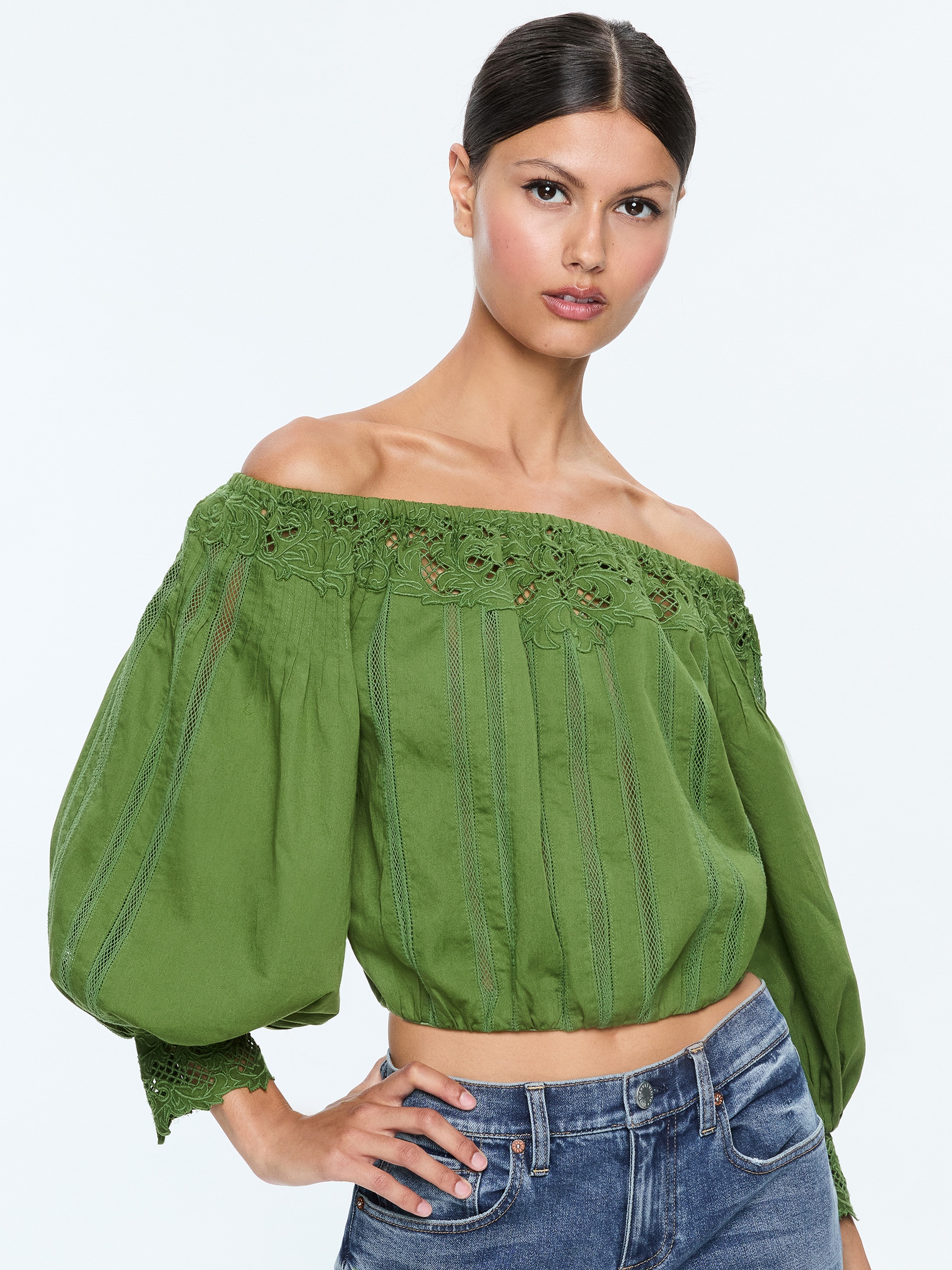 NAN EMBROIDERED OFF THE SHOULDER BLOUSE - 2