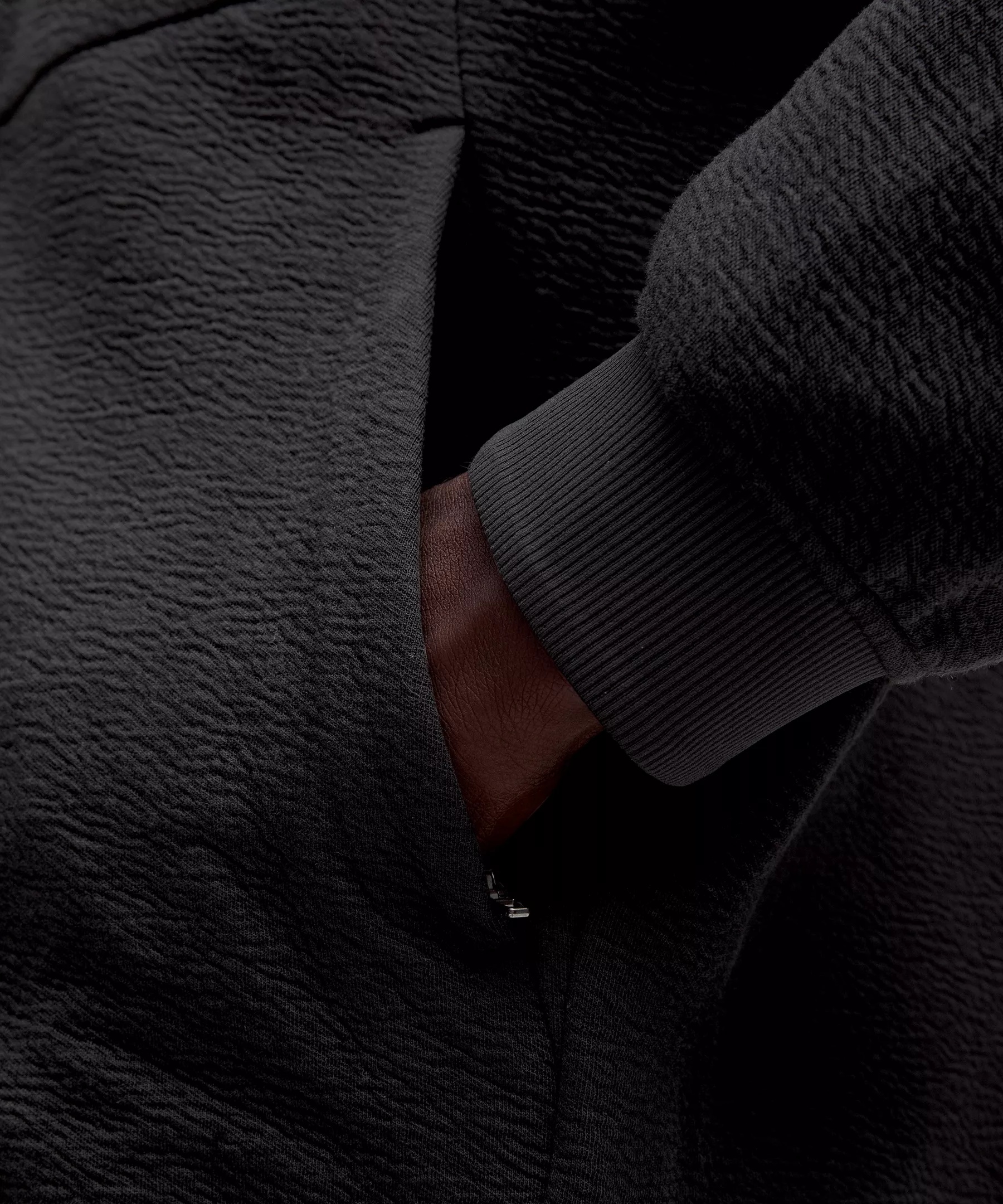 Textured Spacer Bomber Jacket - 5